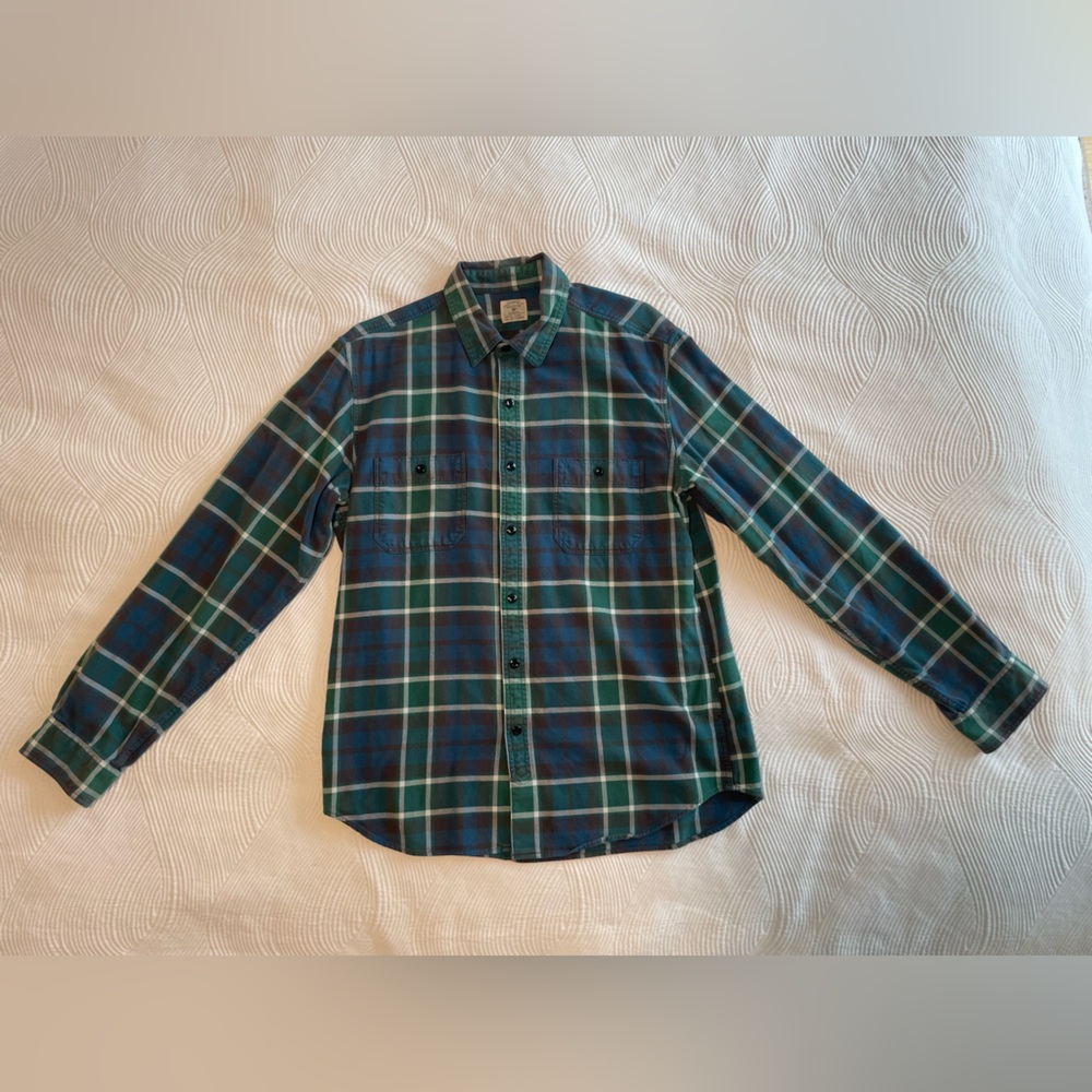 J Crew - Plaid Flannel Shirt - Large